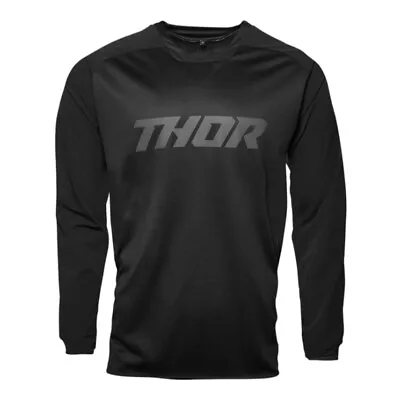 Thor Terrain Black MX Off-Road Jersey Men's Sizes SM MD LG XL & 3XL • $29.99