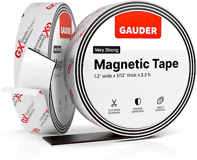 GAUDER Magnetic Tape Extremely Self Adhesive (1.2 Inch X 3.3 Feet) | Magnetic St • $11.25
