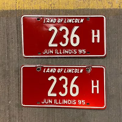 1995 Illinois Truck License Plate Pair 236 H Three Digit Low Number Auto Garage • $44.75