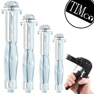 HOLLOW DRY WALL ANCHORS/SETTING TOOL Cavity Mounting Studs Bolts Screws Brolly • £3.73