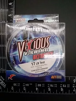 Vicious Ultimate Fishing Line Clear Blue Fluorescent 17lb/330yds • $6.99