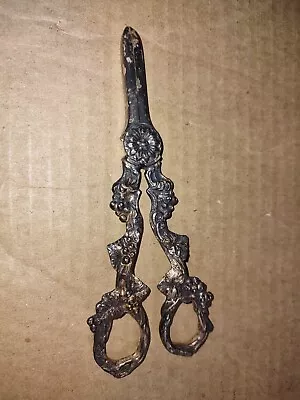£53.81 • Buy Antique Silver Plated Grape Shears Candle Snuffer 