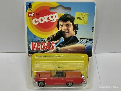 Vintage Corgi Mettoy #96 VEGAS Ford Thunderbird Convertible Dan Tanner 1980 NIP • $15