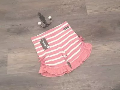 NWT Matilda Jane Girls Size 10 Bonnie Shorties Enchanted Garden Stripes Ruffles • $24.99