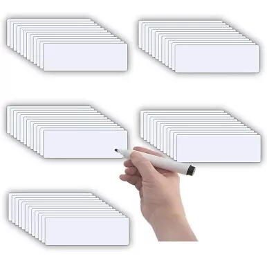 Dry Erase Magnetic Labels 1”x3” 60 Pack Water Resistant • $13.89