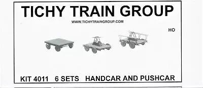 HO Scale Tichy Train Group 4011 Maintenance-of-Way Handcar (6) & Trailer (6) Kit • $9.30