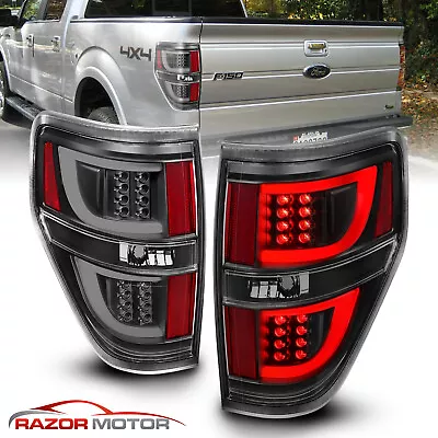 2009-2014 Black LED Bar Tail Light Pair For Ford F150 F-150 STX XL XLT • $165.92