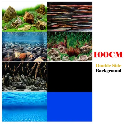 $25.90 • Buy Aquarium Fish Tank Background Double Side Poster 40 (100cm)*3ft/4ft/5ft/6ft