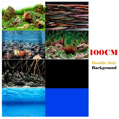 Aquarium Fish Tank Background Double Side Poster 40 (100cm)*3ft/4ft/5ft/6ft • $25.90