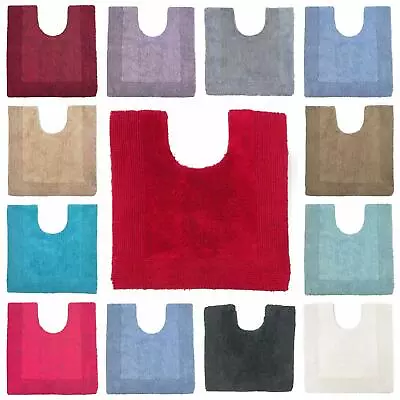 Luxury Pedestal Mat 100% Cotton Reversible 2200gsm Bathroom Rug Toilet Mats • £23