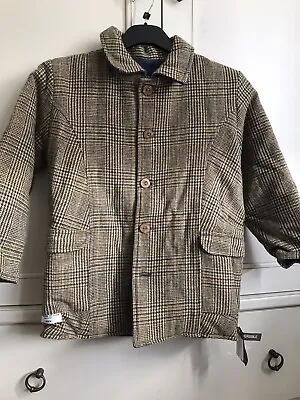 £35 • Buy Johnstons Of Elgin Tweed Field Coat Age 7-8