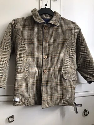£35 • Buy Johnstons Of Elgin Tweed Field Coat Age 7-8