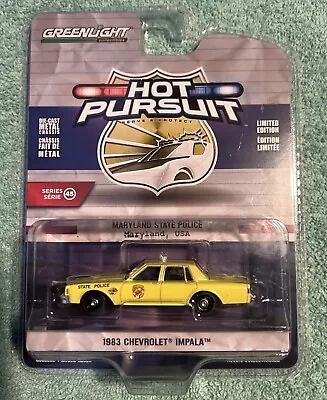 2024 Greenlight 1983 Chevrolet Impala Maryland State Pd Hot Pursuit Series 45 • $6.99