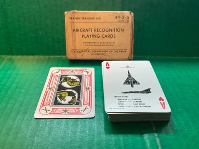 $4.49 • Buy VINTAGE -1979 U.S. Army Aircraft Recognition Playing Cards Deck 44-2-10 Complete