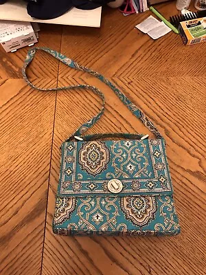 Authentic Vera Bradley Blue Folio Purse In Retired Totally Turq • $8.74