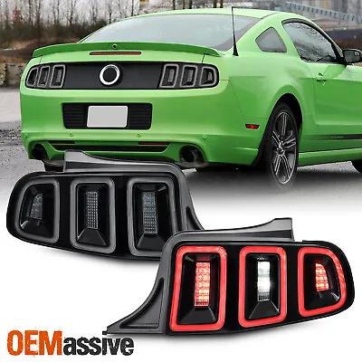 For 2010-2014 Ford Mustang Full LED W/ Sequential Tail Lights Black Brake Lamp • $238.99