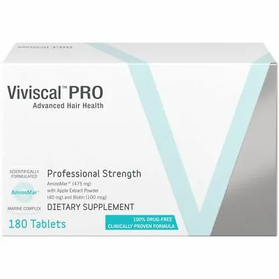 VIVISCAL PROFESSIONAL HAIR FORMULA 180 TABLETS Pro Strength Men Women Exp 5/2024 • $95