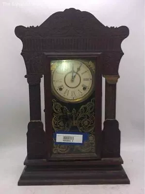 Vintage Brown WM. L. Gilbert Clock Jewel No 13 Decorative Analog Mantel Clock • $9.99