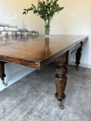 8 Foot French Antique Extending Farmhouse Kitchen Dining Table On Castors • £625