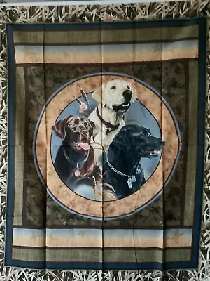 £12 • Buy Three Labrador Dogs Large Fabric Panel