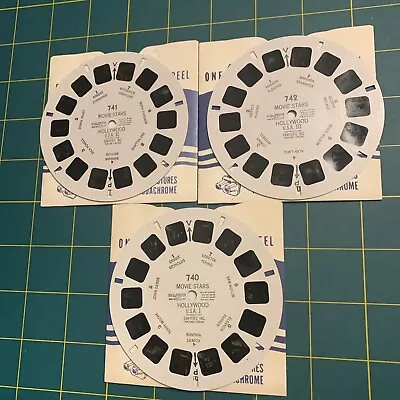 View Master  3 Reels   740  741  742  Movie Stars  Hollywood  1954   Rare 1M • $13