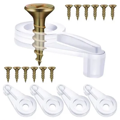 Multipurpose Plastic Mirror Clips & Screws Must Have For Home Improvement • £4.58