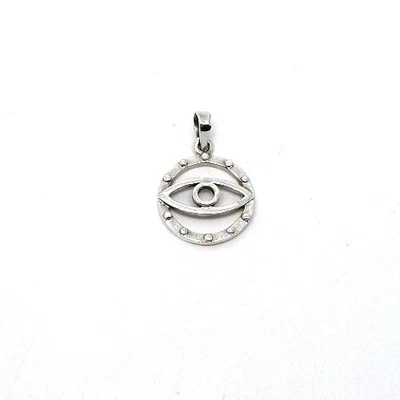 $11 • Buy .925 Sterling Silver Evil Eye Charm Pendant