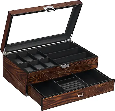 BEWISHOME Watch And Box Organizer For Men Men's Jewelry Box，Watch • $67.22