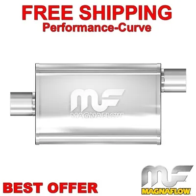 2.5  O/C -5x8 Oval 14  Body MagnaFlow Exhaust Muffler Stainless Steel 12226 • $116
