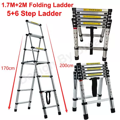 9-13 Steps Ladders Folding Stool Lightweight Aluminum Multi Purpose 330lbs Load • $80.30