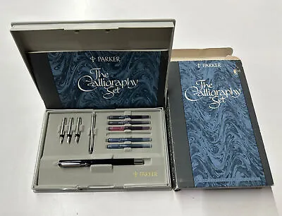 £15.83 • Buy Vintage Parker Fountain Pen The Calligraphy Deluxe Set In Box MISSING AN INK