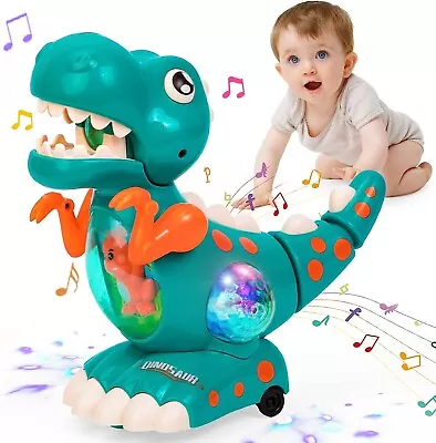 Musical Light Crawling Walking Dinosaur Toy (Green) **Tatty Box** • £9.99