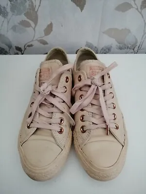Converse All Star Colour Tan Leather Unisex Low Top Trainers UK Size 5 EUR 37.5  • £15.99