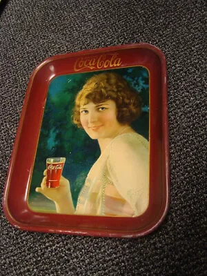 1924 Coca-Cola Tray Maroon Rim Version • $475