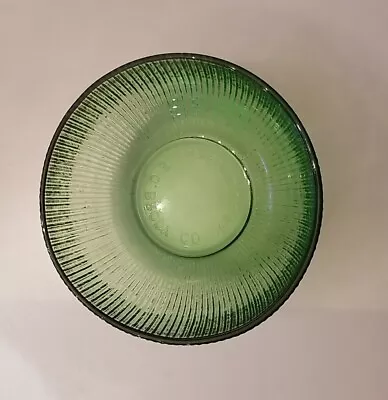 Vintage E.O Brody Co. Green Ribbed Glass Bowl Cleveland OH. USA 2 1/2” X 6 1/2  • $14.95