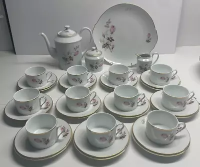 Limoges Reunies Rose De Monaco Tea Set 37 Pieces ( A/1/2) Tableware Vintage • £120.99