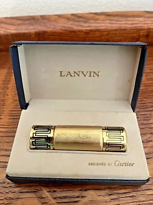 Vintage Lanvin Arpege Purse Size 1/8 Oz Perfume Gold Bottle Designed By Cartier • $15