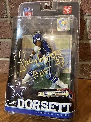Mcfarlane  NFL Tony Dorsett Dallas Cowboys Chase #1551/2000 Autographed HOF CL • $533.33