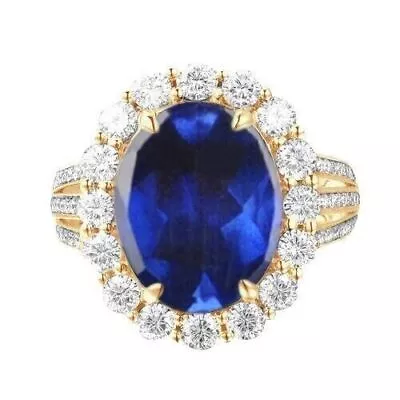 14KT Gold 2.65Ct 100% Natural Royal Blue Tanzanite & IGI Certified Diamond Ring • $871.87