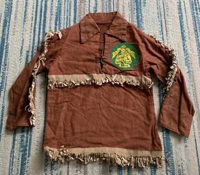 Vintage 1950’s Davy Crockett Western Dress Up Play Costume Shirt Kid's RARE • $79.99