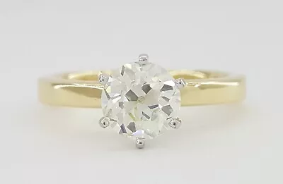 Vintage 1 24 Ct Old European Cut Diamond Solitaire Engagement Ring GIA 14k Gold • $1