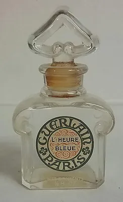 Guerlain L'Heure Bleue 2/3 Oz Parfum French Perfume Bottle 1920's Label Tax Stam • $99.95