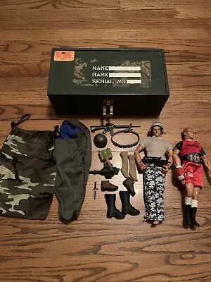 GI Joe Action Figures With Vintage Wooden Footlocker • $24.99