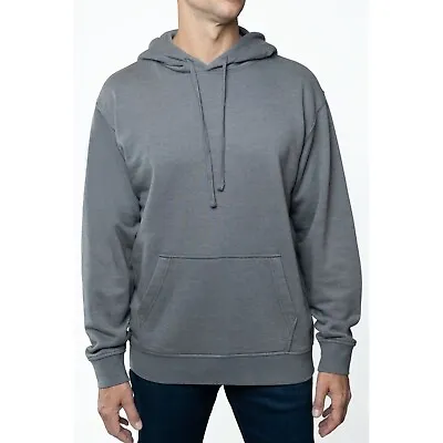 Lazer Men's Long Sleeve Popover Burnout Fleece Hoodie - Gray NWT Size L • $20