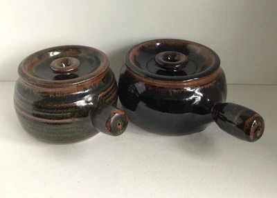 £20 • Buy Pair Of Vintage Winchcombe Studio Pottery Small Casseroles Lids VGC    Tenmoku