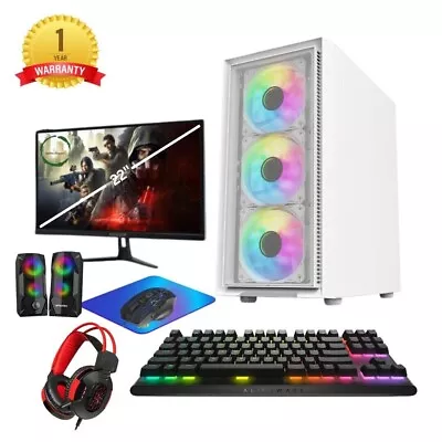 Fast Gaming PC Bundle Intel Core I5 16GB RAM 1TB &128GB SSD 4GB GT730 WIN 11 • £273