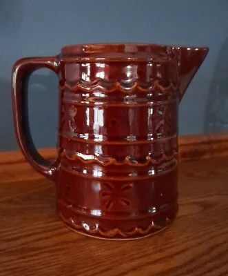 Marcrest Daisy Dot Brown Pitcher Jug Stoneware Ovenproof USA Vintage • $9.99