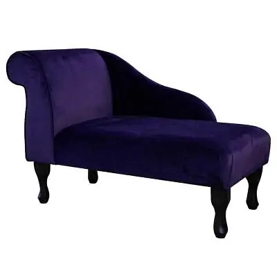 Purple Velvet Chaise Longue Sofa Small Chair Handmade In Malta Amethyst Fabric • £330
