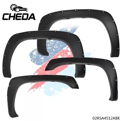 Pocket Style Bolt On Rivet Fender Flares Fit For Silverado Gmc Sierra 99-06 Us • $68.39