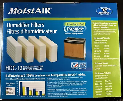 Essick Air Moist Air Replacement Humidifier Filters HDC-12 4 Pack Brand New • $13.79